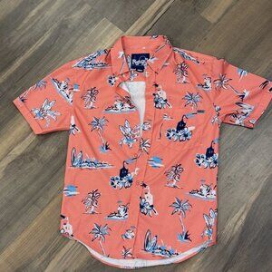 RSVLTS Roosevelt's Shirt All over Toucan Palm Tree Kunuflex Mens small PEN MARKS
